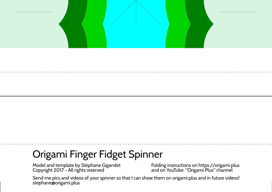 Origami Finger Fidget template (指尖陀螺)